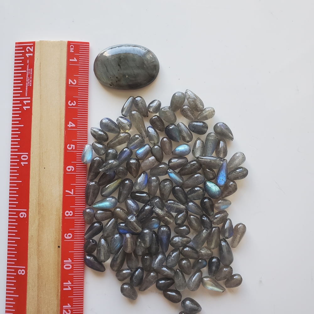 Labradorite Tumbled Stones Pre Drilled Holes